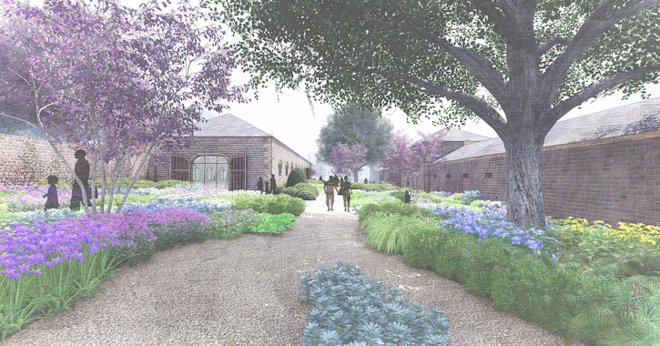 Raby Castle Duchess' Walk Artist's Impression 